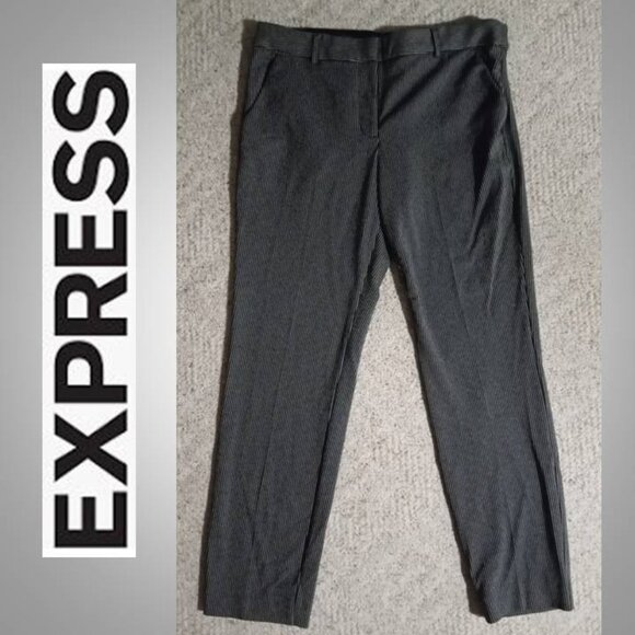 Express columnist ankle  pin striped women's pants size 10 - Picture 1 of 8